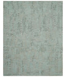 Modern Abstract Teal, Olive and Ivory Hand Tufted Multi Size wool area rug