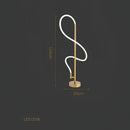 Modern abstract white & gold lines chandelier dining room light