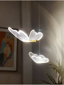 Modern acrylic butterfly led chandelier for bedroom pendant lighting