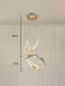 Modern acrylic butterfly led chandelier for bedroom pendant lighting