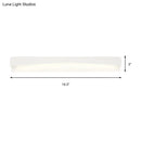 Modern acrylic rectangular vanity light fixture for bathroom