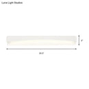 Modern acrylic rectangular vanity light fixture for bathroom