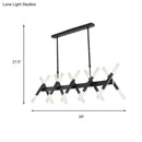 DecorBites™ Modern Acrylic Tube Island Pendant Light - 16/20 Lights - Black/White/Gold - Dining Room Ceiling Lighting