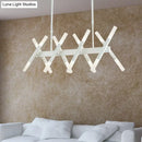 DecorBites™ Modern Acrylic Tube Island Pendant Light - 16/20 Lights - Black/White/Gold - Dining Room Ceiling Lighting