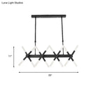 DecorBites™ Modern Acrylic Tube Island Pendant Light - 16/20 Lights - Black/White/Gold - Dining Room Ceiling Lighting