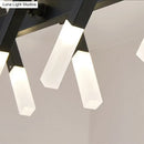 DecorBites™ Modern Acrylic Tube Island Pendant Light - 16/20 Lights - Black/White/Gold - Dining Room Ceiling Lighting