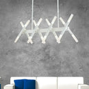 DecorBites™ Modern Acrylic Tube Island Pendant Light - 16/20 Lights - Black/White/Gold - Dining Room Ceiling Lighting