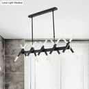 DecorBites™ Modern Acrylic Tube Island Pendant Light - 16/20 Lights - Black/White/Gold - Dining Room Ceiling Lighting