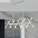 DecorBites™ Modern Acrylic Tube Island Pendant Light - 16/20 Lights - Black/White/Gold - Dining Room Ceiling Lighting