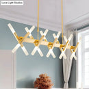 DecorBites™ Modern Acrylic Tube Island Pendant Light - 16/20 Lights - Black/White/Gold - Dining Room Ceiling Lighting