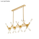 DecorBites™ Modern Acrylic Tube Island Pendant Light - 16/20 Lights - Black/White/Gold - Dining Room Ceiling Lighting