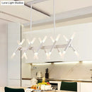 DecorBites™ Modern Acrylic Tube Island Pendant Light - 16/20 Lights - Black/White/Gold - Dining Room Ceiling Lighting