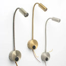 Modern adjustable gooseneck led bedside wall sconces bedroom reading lamp