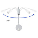 Modern adjustable gooseneck led bedside wall sconces bedroom reading lamp