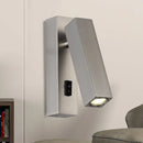 DecorBites™ Contemporary Mini LED Wall Sconce with Rotatable Metallic Design - Black/Silver/White