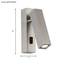 DecorBites™ Contemporary Mini LED Wall Sconce with Rotatable Metallic Design - Black/Silver/White