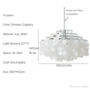 Modern aeolian bells shell chandelier living room pendant light