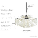 Modern aeolian bells shell chandelier living room pendant light