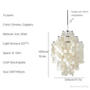 Modern aeolian bells shell chandelier living room pendant light