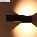 DecorBites™ Modern Aluminum LED Wall Sconce Light Fixture - Square Shade Design, Warm/White Light, Black Finish for Porch