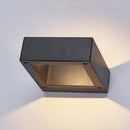 DecorBites™ Modern Aluminum LED Wall Sconce Light Fixture - Square Shade Design, Warm/White Light, Black Finish for Porch