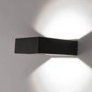 DecorBites™ Modern Aluminum LED Wall Sconce Light Fixture - Square Shade Design, Warm/White Light, Black Finish for Porch