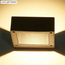 DecorBites™ Modern Aluminum LED Wall Sconce Light Fixture - Square Shade Design, Warm/White Light, Black Finish for Porch