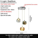 Modern amber and gold crystal led ceiling chandelier living room
