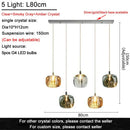 Modern amber and gold crystal led ceiling chandelier living room