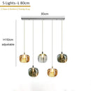 Modern amber and gold crystal led chandelier living room pendant light