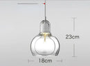 Modern amber and gray glass pendant lights for dining room