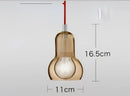 Modern amber and gray glass pendant lights for dining room