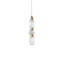 Modern amber & brown glass ballet pendant lamp for dining room