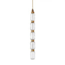 Modern amber & brown glass ballet pendant lamp for dining room