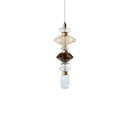 Modern amber & brown glass ballet pendant lamp for dining room