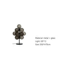 Modern amber bubble glass floor and table lamp set living room