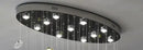 Modern amber & clear crystal dining chandelier living room light