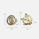 Modern amber & clear glass knot twist sculpture living room decor