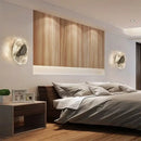 Modern amber crystal wall lamp bedroom bronze sculptural light
