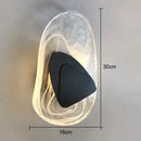 Modern amber crystal wall lamp bedroom bronze sculptural light