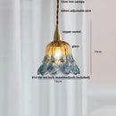 Modern amber glass ball led pendant light for dining room