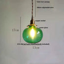 Modern amber glass ball led pendant light for dining room
