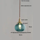 Modern amber glass ball led pendant light for dining room