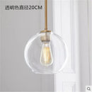 Modern amber glass ball led pendant light kitchen decor
