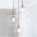 Modern amber glass ball led pendant light kitchen decor