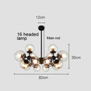 Modern amber glass ball pendant light dining room chandelier