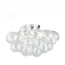 Modern amber glass chandelier led cluster – bedroom ceiling lamp