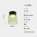 Modern amber glass led ceiling light for living room