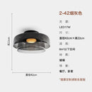 Modern amber glass led ceiling light for living room