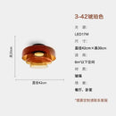 Modern amber glass led ceiling light for living room